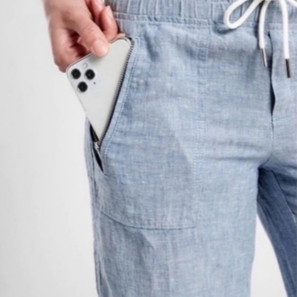 Athleta Sky Blue 💯 Linen Pants